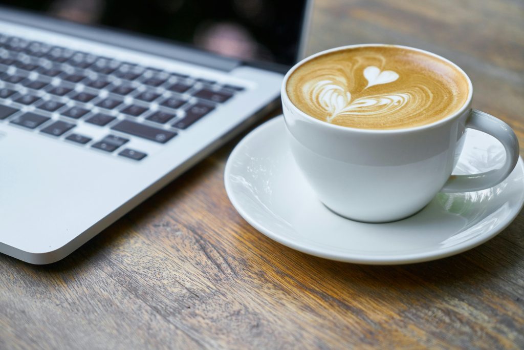 Hot cappuccino served at Caffeine Tales